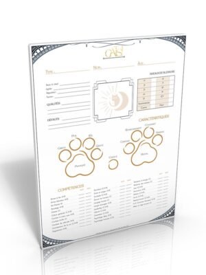 Cats!, la Mascarade - Feuilles de personnage