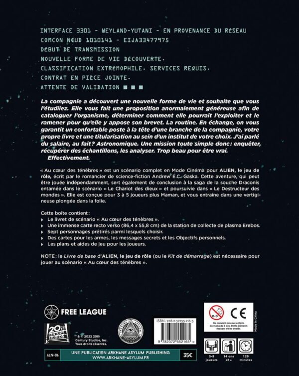 Alien Le Jeu de Rôle - Au Cœur des Ténèbres – Image 3