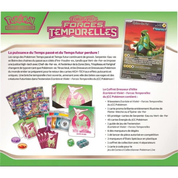 Pokemon ETB EV05 - Forces Temporelles - VERT-DE-FER - Coffret Dresseur d’Elite FR – Image 2
